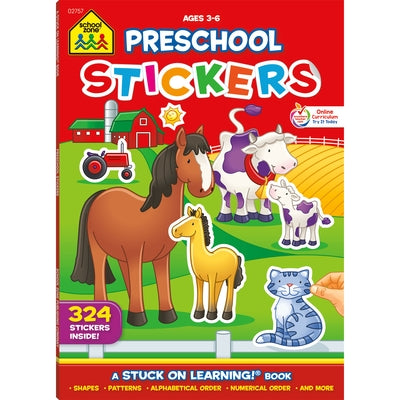 School Zone Preschool Stickers Workbook by Zone, School