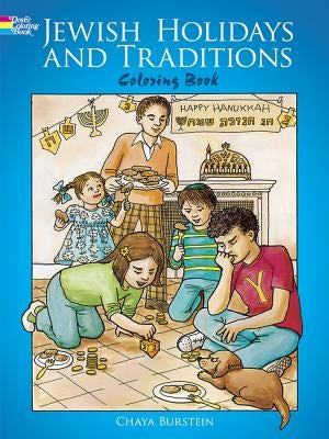 Jewish Holidays and Traditions Coloring Book by Burstein, Chaya