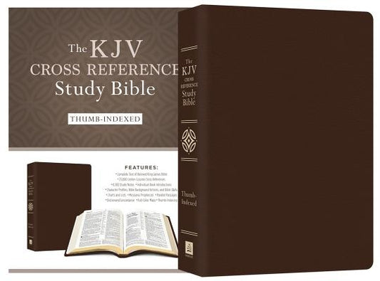 KJV Cross Reference Study Bible Indexed [Bonded Leather Brown] by Hudson, Christopher D.