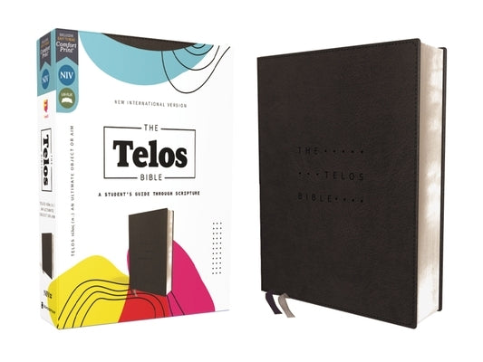 Niv, the Telos Bible, Leathersoft, Charcoal, Comfort Print: A Student's Guide Through Scripture by Onehope