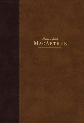 Nbla Biblia de Estudio Macarthur, Leathersoft, Café, Interior a DOS Colores by MacArthur, John F.