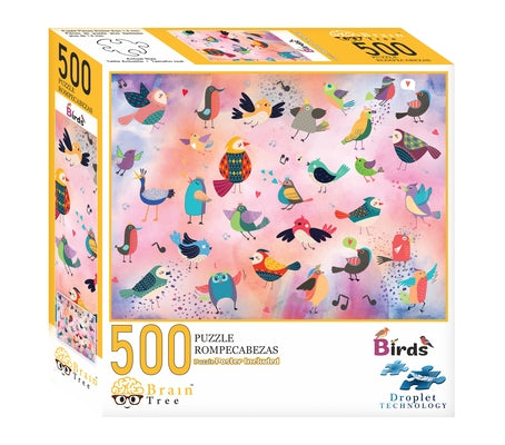 Brain Tree - Bird Puzzle - 500 Piece Puzzles for Adults: With Droplet Technology for Anti Glare & Soft Touch by Brain Tree Games LLC
