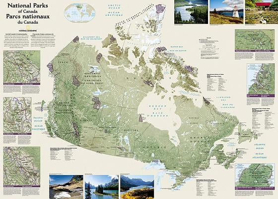 National Geographic Canada National Parks Wall Map - Laminated (42 X 30 In) by National Geographic Maps