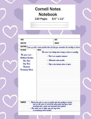 Cornell Notes Notebook: Note Taking System, For Students, Writers, Meetings, Lectures Large Size 8.5 x 11 (21.59 x 27.94 cm), Durable Matte Pu by Creatives, Cricket Creek