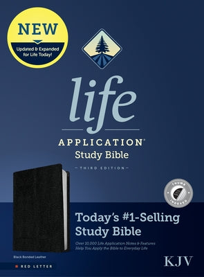 KJV Life Application Study Bible, Third Edition (Red Letter, Bonded Leather, Black, Indexed) by Tyndale