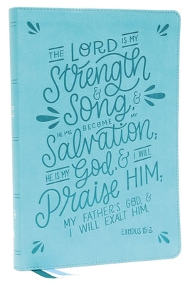 Nkjv, Thinline Bible, Verse Art Cover Collection, Leathersoft, Teal, Red Letter, Thumb Indexed, Comfort Print: Holy Bible, New King James Version by Thomas Nelson