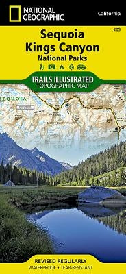 Sequoia and Kings Canyon National Parks Map by National Geographic Maps