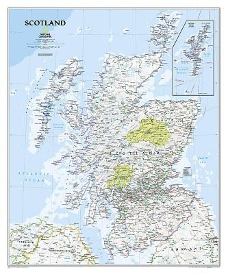 National Geographic Scotland Wall Map - Classic (30 X 36 In) by National Geographic Maps