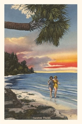 Vintage Journal Carefree Florida, Women on Beach by Found Image Press