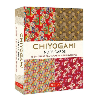 Chiyogami Japanese, 16 Note Cards: 16 Different Blank Cards with 17 Patterned Envelopes in a Keepsake Box! by Tuttle Studio