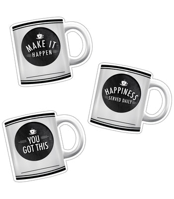 Industrial Cafe Motivational Coffee Mugs Cut-Outs by Ralbusky, Melanie