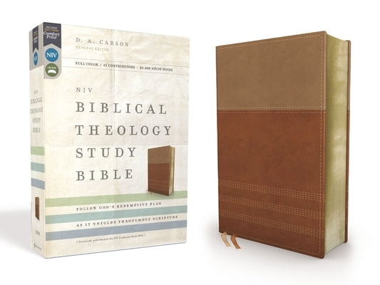 NIV, Biblical Theology Study Bible, Imitation Leather, Tan/Brown, Comfort Print: Follow God's Redemptive Plan as It Unfolds Throughout Scripture by Carson, D. A.