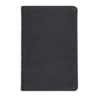 CSB Thinline Bible, Black Genuine Leather, Indexed by Csb Bibles by Holman