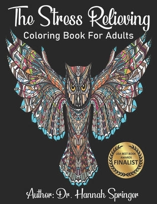 Stress Relieving Coloring Book: Animal Designs For Adults by Pink, Love 4.