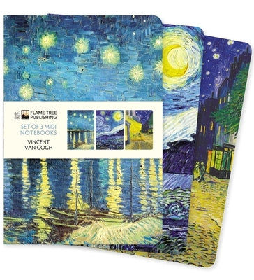 Vincent Van Gogh Set of 3 MIDI Notebooks by Flame Tree Studio