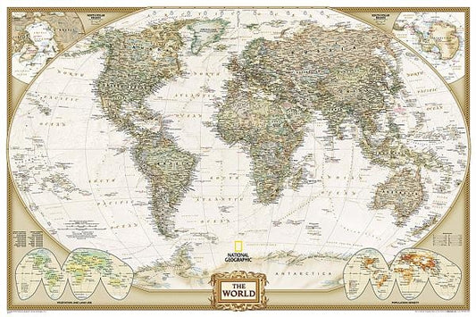 National Geographic World Wall Map - Executive (Poster Size: 36 X 24 In) by National Geographic Maps