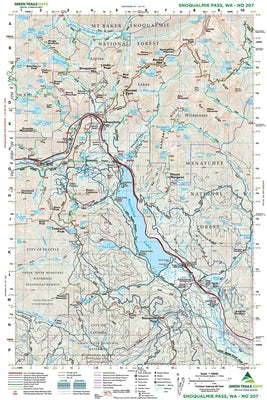 Snoqualmie Pass, Wa No. 207 by Maps, Green Trails