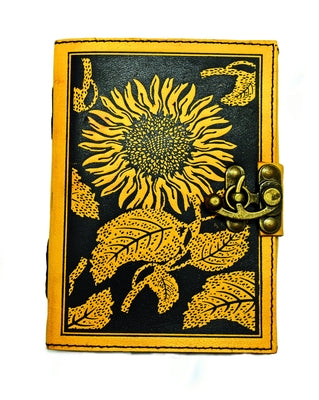 Sunflower Embossed Leather Journal by Fantasy Gifts