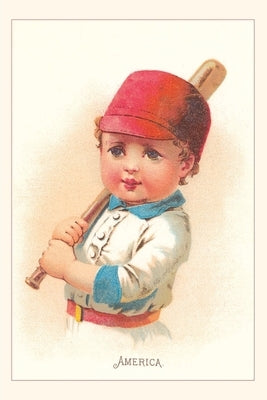 Vintage Journal America, Little Boy with Bat, Illustration by Found Image Press