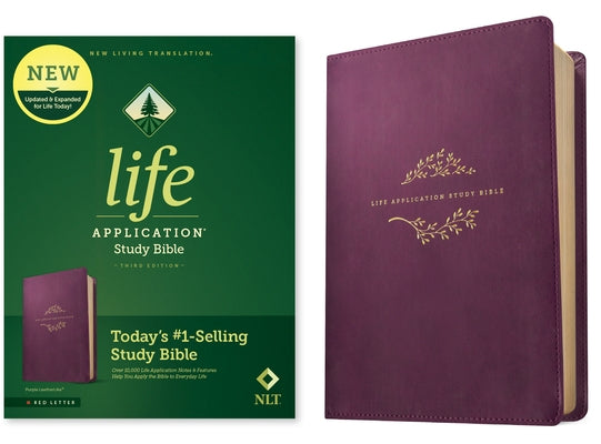 NLT Life Application Study Bible, Third Edition (Red Letter, Leatherlike, Purple) by Tyndale