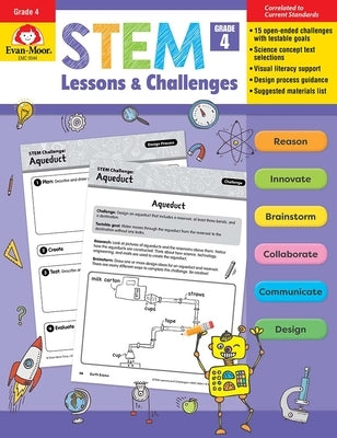 Stem Lessons and Challenges, Grade 4 Teacher Resource by Evan-Moor Corporation