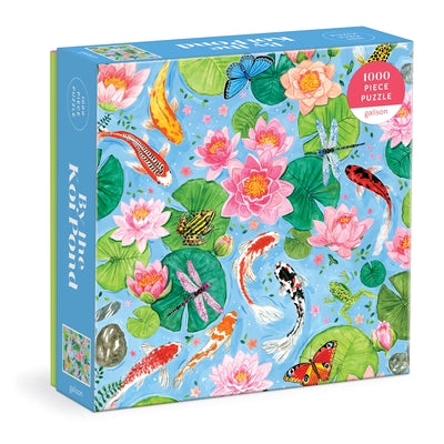 By the Koi Pond 1000 Piece Puzzle in Square Box by Galison by (Artist) Catherine Shaw
