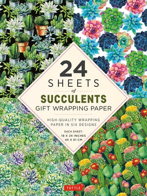 Succulents Gift Wrapping Paper - 24 Sheets: 18 X 24 (45 X 61 CM) Wrapping Paper by Tuttle Publishing