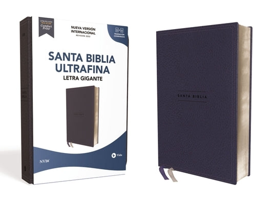 Nvi, Santa Biblia, Texto Revisado 2022, Ultrafina, Letra Gigante, Leathersoft, Azul Marino, Palabras de Jesús En Rojo by Nueva Versi&#243;n Internacional