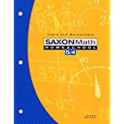 Saxon Math Homeschool 5/4: Tests and Worksheets by Hake