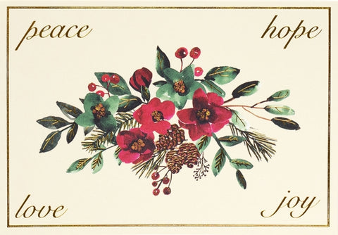 Winter Blooms & Berries Small Boxed Holiday Cards by Peter Pauper Press Inc