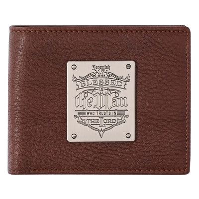 Wallet Leather Blessed Is the Man Jeremiah 17:7 by 