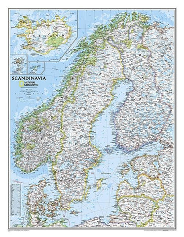 National Geographic Scandinavia Wall Map - Classic (23.5 X 30.25 In) by National Geographic Maps