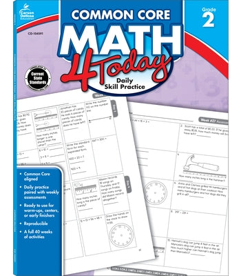 Common Core Math 4 Today, Grade 2: Daily Skill Practice by McCarthy, Erin