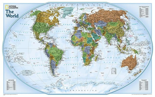 National Geographic World Explorer Wall Map - Laminated (32 X 20 In) by National Geographic Maps