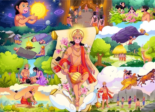 Brain Tree - Hanuman Episode 1 1000 Pieces Jigsaw Puzzle for Adults: With Droplet Technology for Anti Glare & Soft Touch by Brain Tree Games LLC