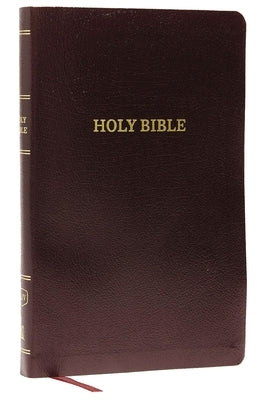 KJV, Thinline Reference Bible, Bonded Leather, Burgundy, Indexed, Red Letter Edition by Thomas Nelson