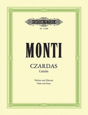 Czardas (Csárdás) for Violin and Piano by Monti, Vittorio