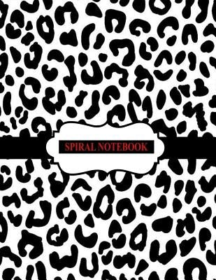 Spiral Notebook: Black and White Leopard Notebook, Spiral Journal/ Notebook with Blank Pages - Total 100 Pages Sheets, Size 8.5 x 11 by Company, La Princesse