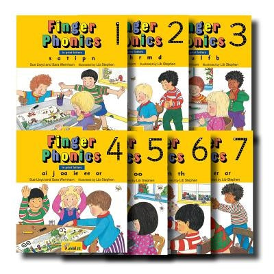 Finger Phonics, Books 1-7: In Print Letters (American English Edition) by Wernham, Sara