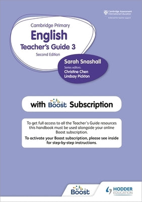 Cambridge Primary English Teacher's Guide Stage 3 with Boost Subscription by Snashall, Sarah