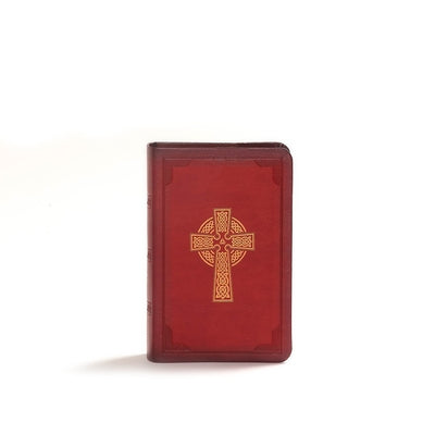 KJV Large Print Compact Reference Bible, Celtic Cross Crimson Leathertouch by Holman Bible Publishers