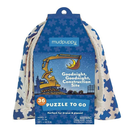 Goodnight, Goodnight, Construction Site Puzzle to Go by Mudpuppy