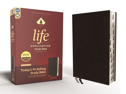 Niv, Life Application Study Bible, Third Edition, Bonded Leather, Black, Indexed, Red Letter Edition by Zondervan