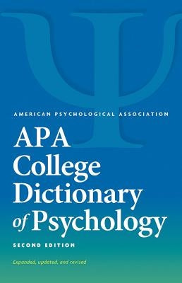 APA College Dictionary of Psychology by Vandenbos, Gary R.