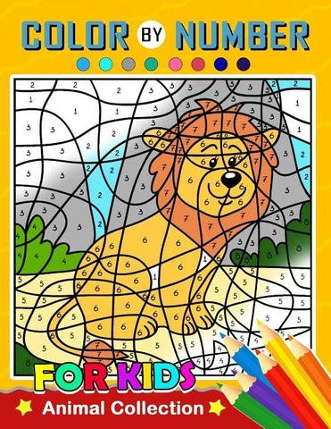Color by Number for Kids: Animal Collection Activity book by Balloon Publishing