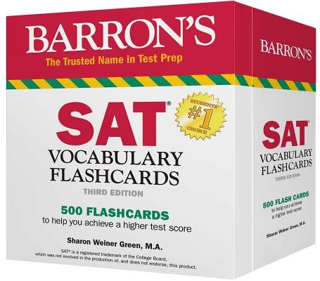 SAT Vocabulary Flashcards: 500 Cards Reflecting the Most Frequently Tested SAT Words + Sorting Ring for Custom Study by Green, Sharon Weiner