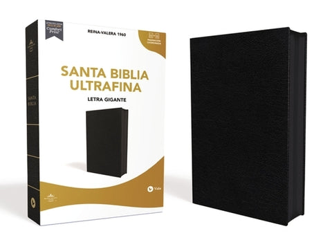 Reina Valera 1960 Santa Biblia Ultrafina, Letra Gigante, Piel Fabricada, Negro, Con Cierre, Interior a DOS Colores by Vida