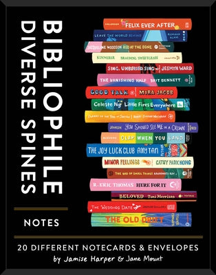 Bibliophile Diverse Spines Notes: 20 Notecards & Envelopes by Mount, Jane