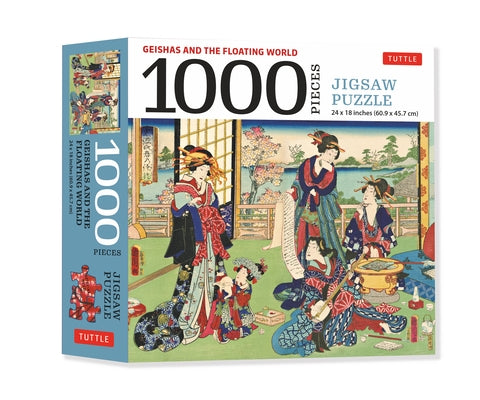 Geishas and the Floating World - 1000 Piece Jigsaw Puzzle: Finished Size 24 X 18 Inches (61 X 46 CM) by Kunichika, Toyohara