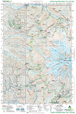 Mount Rainier West, Wa No. 269 by Maps, Green Trails